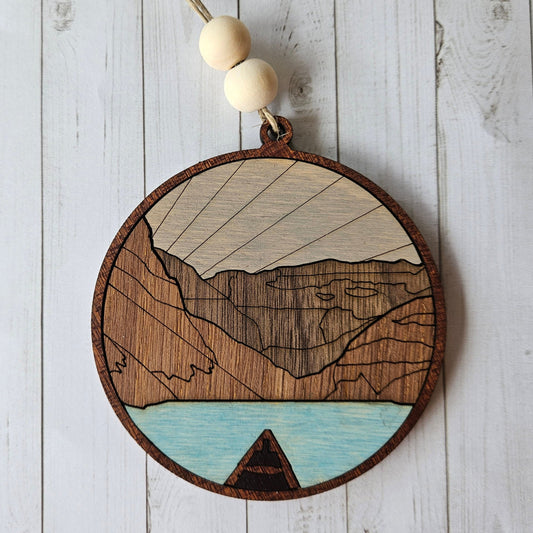 Lake Louise rustic ornament