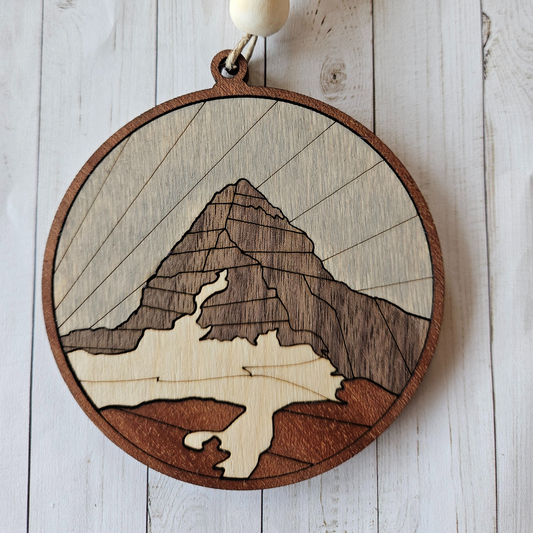 Mount Assiniboine rustic ornament