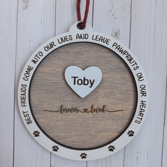 Pet memorial ornament