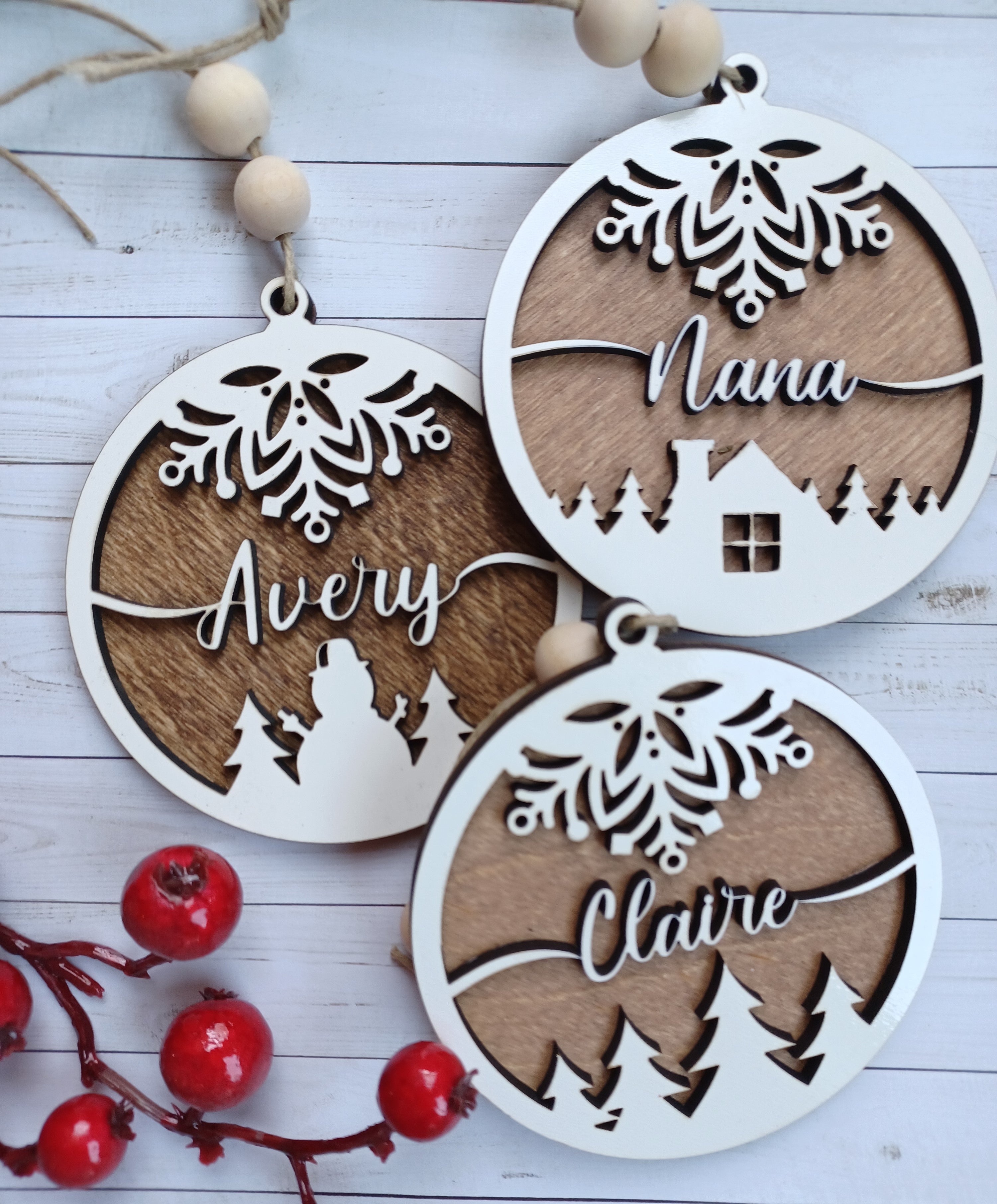 Personalized Christmas Ornaments Summit Wood Design Personalized Christmas Ornaments Summit Wood Design