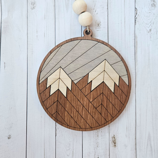 Mountain rustic ornament