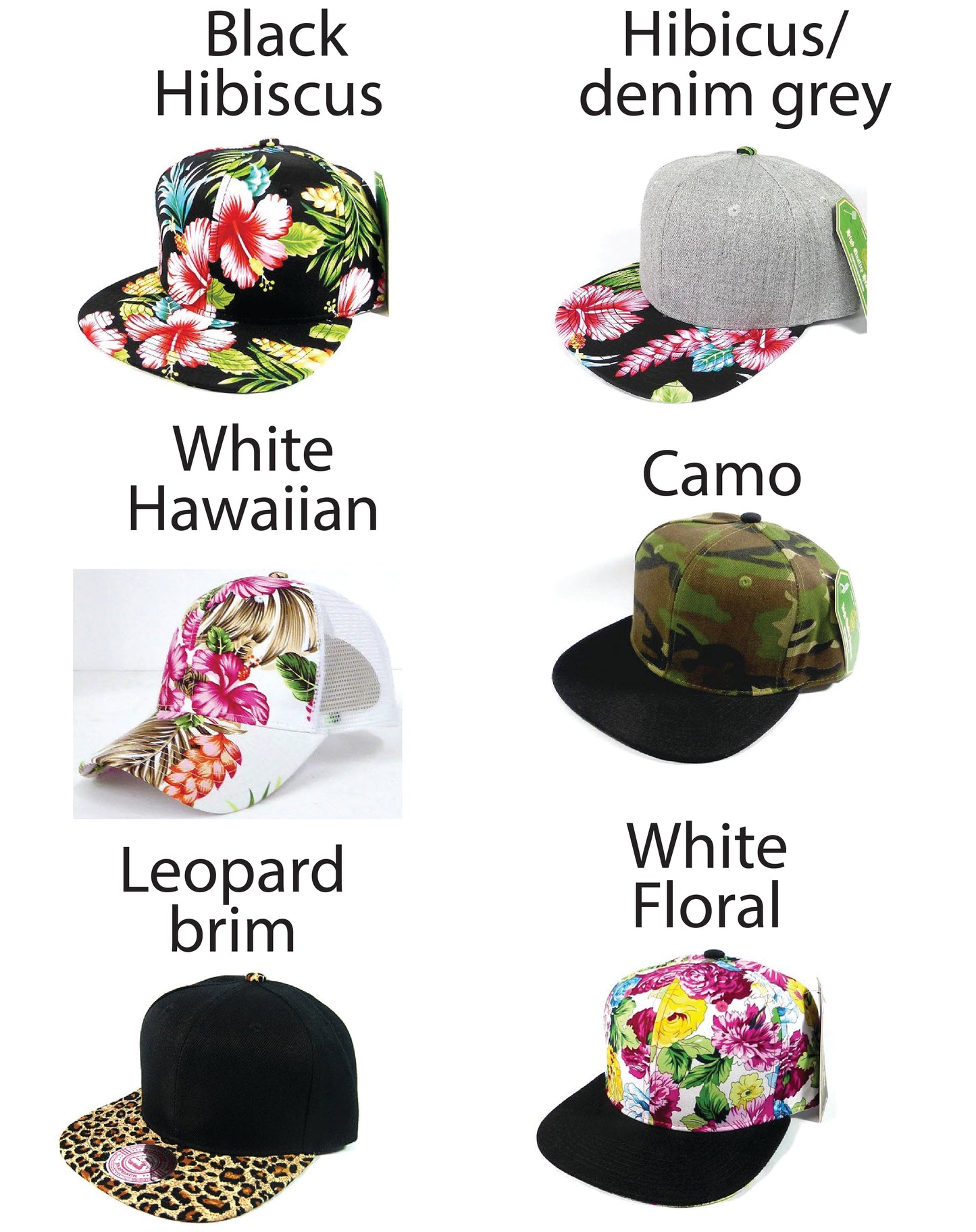 Floral/patterned adult hats